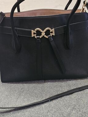 Kate Spade Black Shoulder Bag with Gold Accents